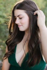 Luxxel Selena Tulle Maxi Dress in Dark Green