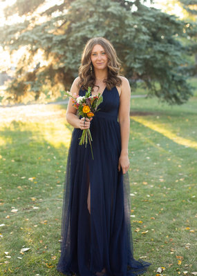 Luxxel Selena Tulle Maxi Dress in Navy *Only Medium Left* *Fits Small*