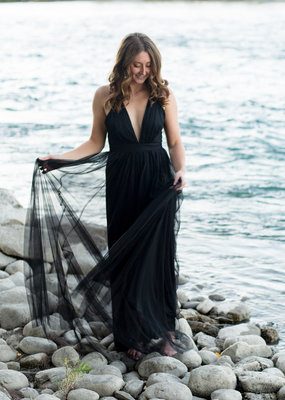 Luxxel Selena Tulle Maxi Dress in Black *Only Large Left* *Fits Small*