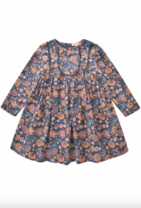 Louise Misha Girls Roulotta Dress in Charcoal Bohemian Flowers