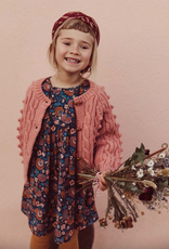 Louise Misha Girls Roulotta Dress in Charcoal Bohemian Flowers