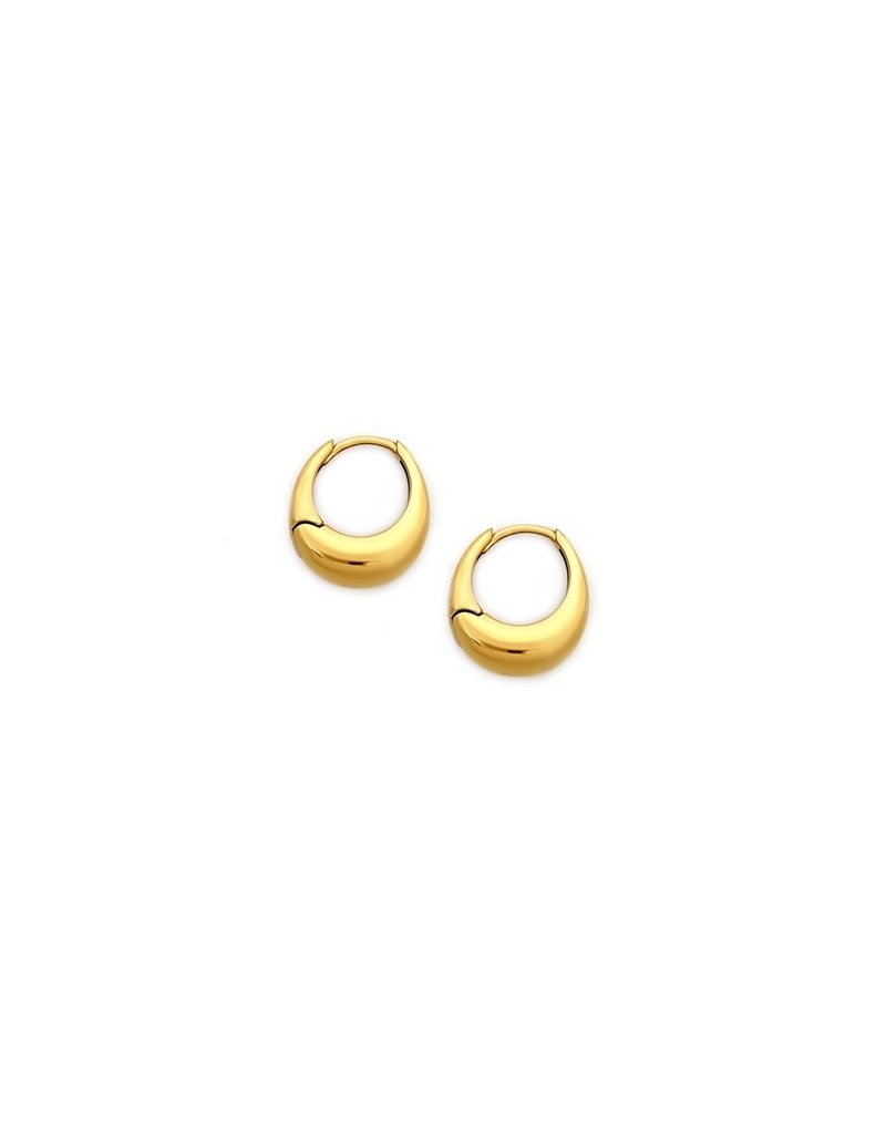 Sugar Blossom 18K Gold Plated Stainless Steel Hoops
