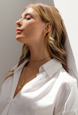 Sugar Blossom 18K Gold Plated Stainless Steel Hoops