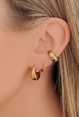 Sugar Blossom 18K Gold Plated Stainless Steel Hoops