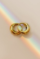 Sugar Blossom 18K Gold Plated Stainless Steel Hoops