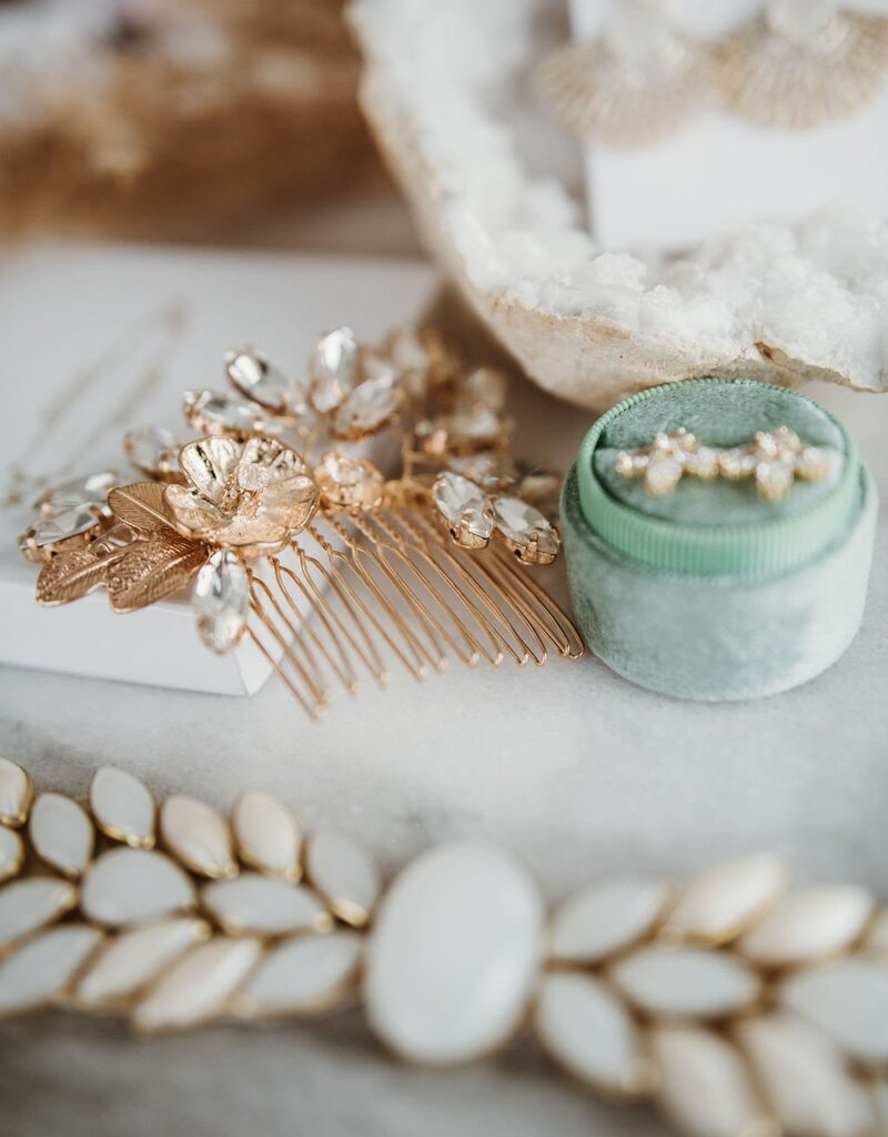 Luna & Stone Lisbon Hair Comb Gold