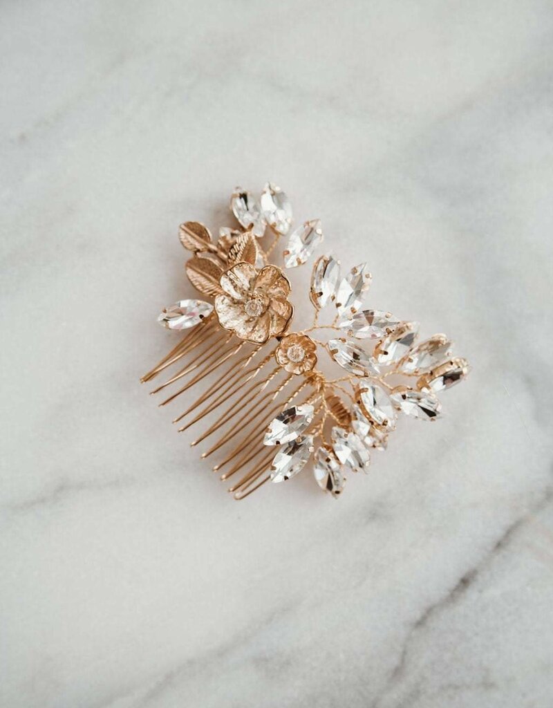 Luna & Stone Lisbon Hair Comb Gold