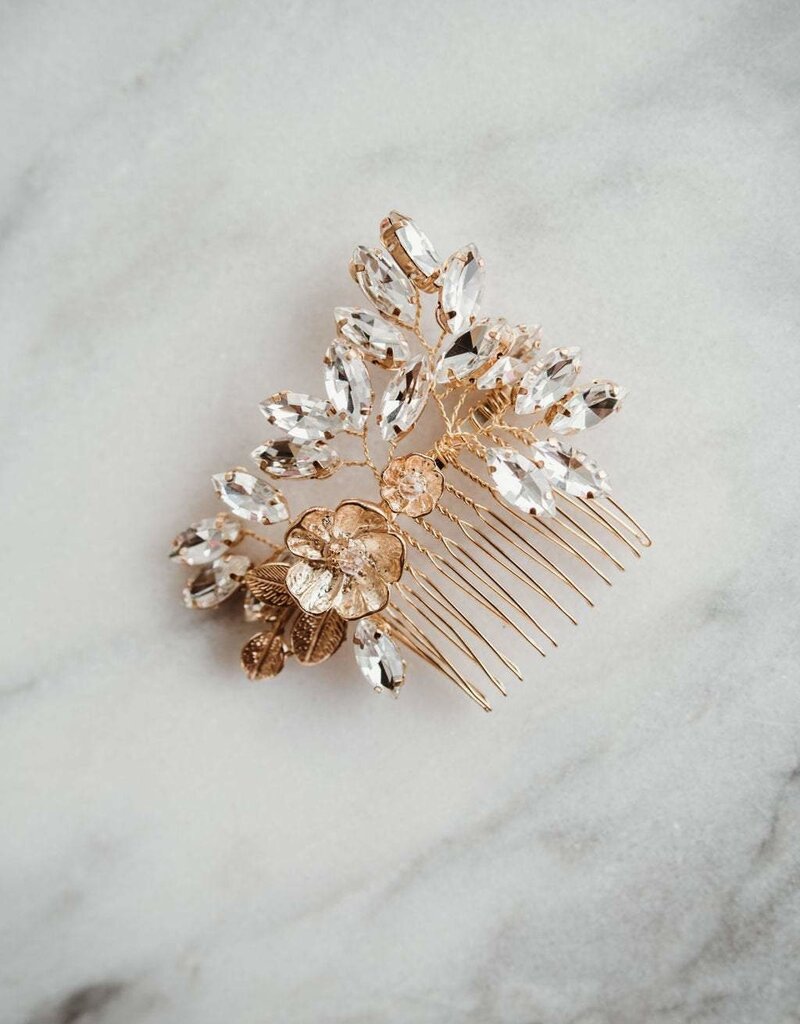 Luna & Stone Lisbon Hair Comb Gold