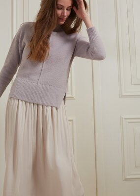 Yaya Sweater With Verticle Seam and Ribbed Details