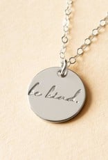 Amara Blue Hand-stamped Pendant - Be Kind