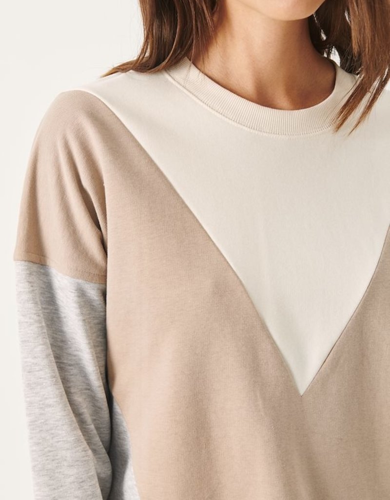 Part Two Liann Sweatshirt in Color Block Neutral (FINAL SALE)