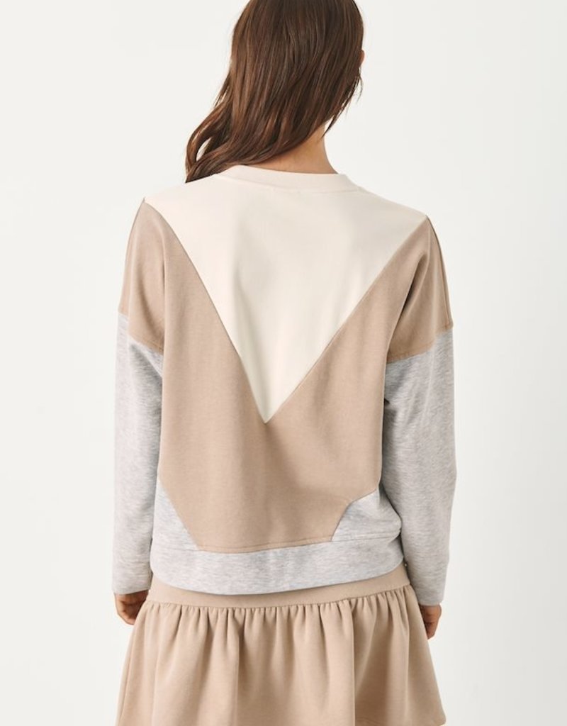 Part Two Liann Sweatshirt in Color Block Neutral (FINAL SALE)
