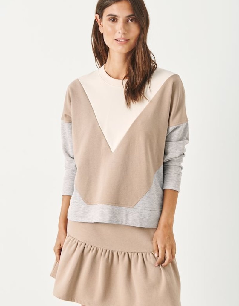 Part Two Liann Sweatshirt in Color Block Neutral (FINAL SALE)