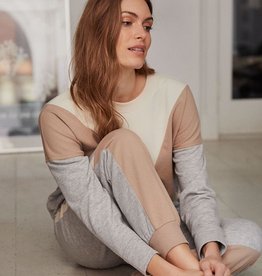 Part Two Liann Sweatshirt in Color Block Neutral