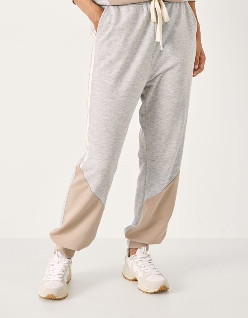 Part Two Leva Jersey Pants in Color Block Neutral