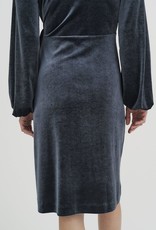 InWear Goriel Velvet Wrap Dress in Midnight Blue