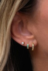 Leah Alexandra Margo Hoops Gold - 12mm