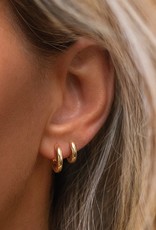 Leah Alexandra Margo Hoops Gold - 12mm