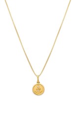 Leah Alexandra Round Love Token Necklace - Gold