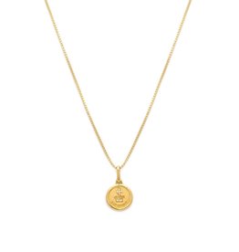 Leah Alexandra Leah Alexandra - Round Love Token Necklace - Gold