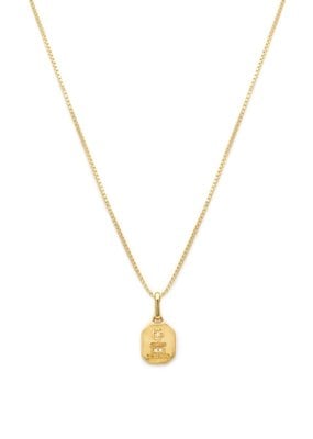 Leah Alexandra Leah Alexandra - Square Love Token Necklace - Gold
