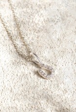 Leah Alexandra Tiny Horseshoe Necklace - CZ