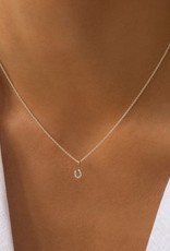 Leah Alexandra Tiny Horseshoe Necklace - CZ