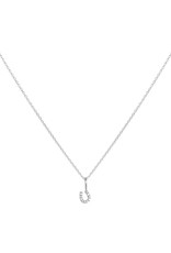Leah Alexandra Tiny Horseshoe Necklace - CZ