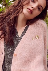 Des Petits Hauts Brunetta Peony Merino Wool Cardigan with Buttons (FINAL SALE)