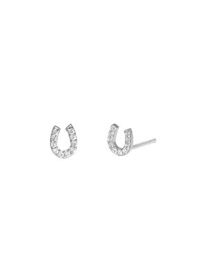 Leah Alexandra Leah Alexandra - Tiny Horseshoe Studs Silver