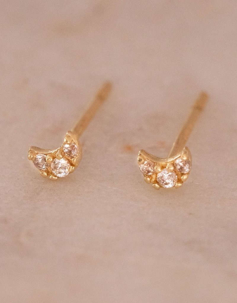 Leah Alexandra Mini Moon Studs