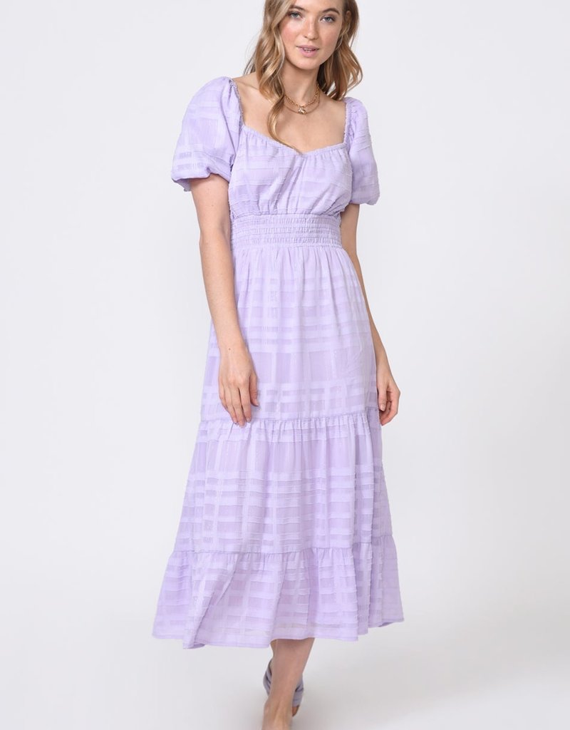 Denise Chiffon Puff Sleeve Midi Dress - Adorn Boutique