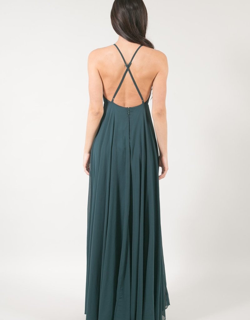 Space46 Payton Maxi Dress in Forest Green