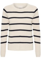Part Two Malea Striped Sweater in Navy Stripe