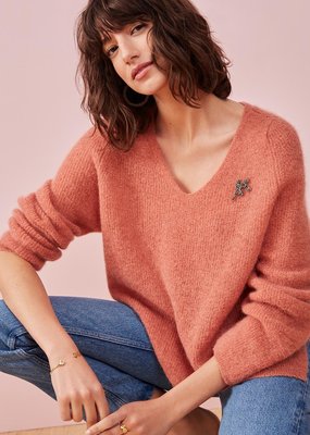 Des Petits Hauts Des Petits Hauts - Boston Mohair Pullover in Rosewood