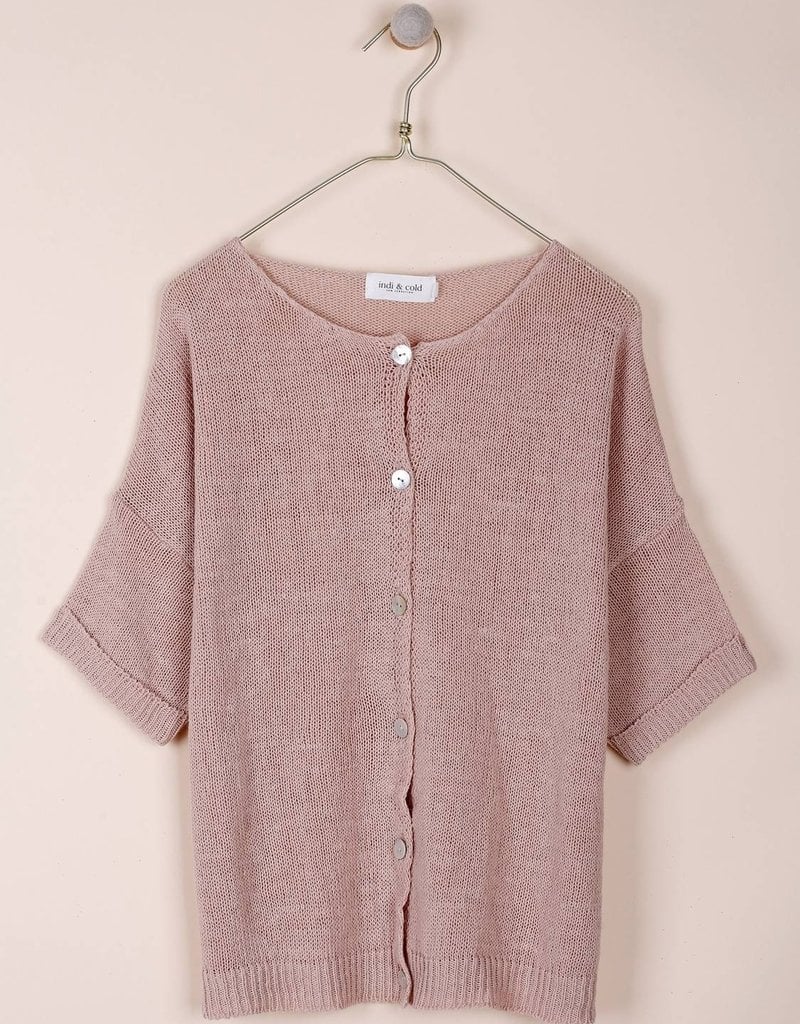 Indi and Cold Liz Short Sleeve Linen Cardigan (FINAL SALE)