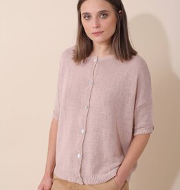 Indi and Cold Liz Short Sleeve Linen Cardigan *Only One Left - Med*