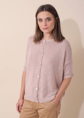 Indi and Cold Liz Short Sleeve Linen Cardigan *XS & Med*