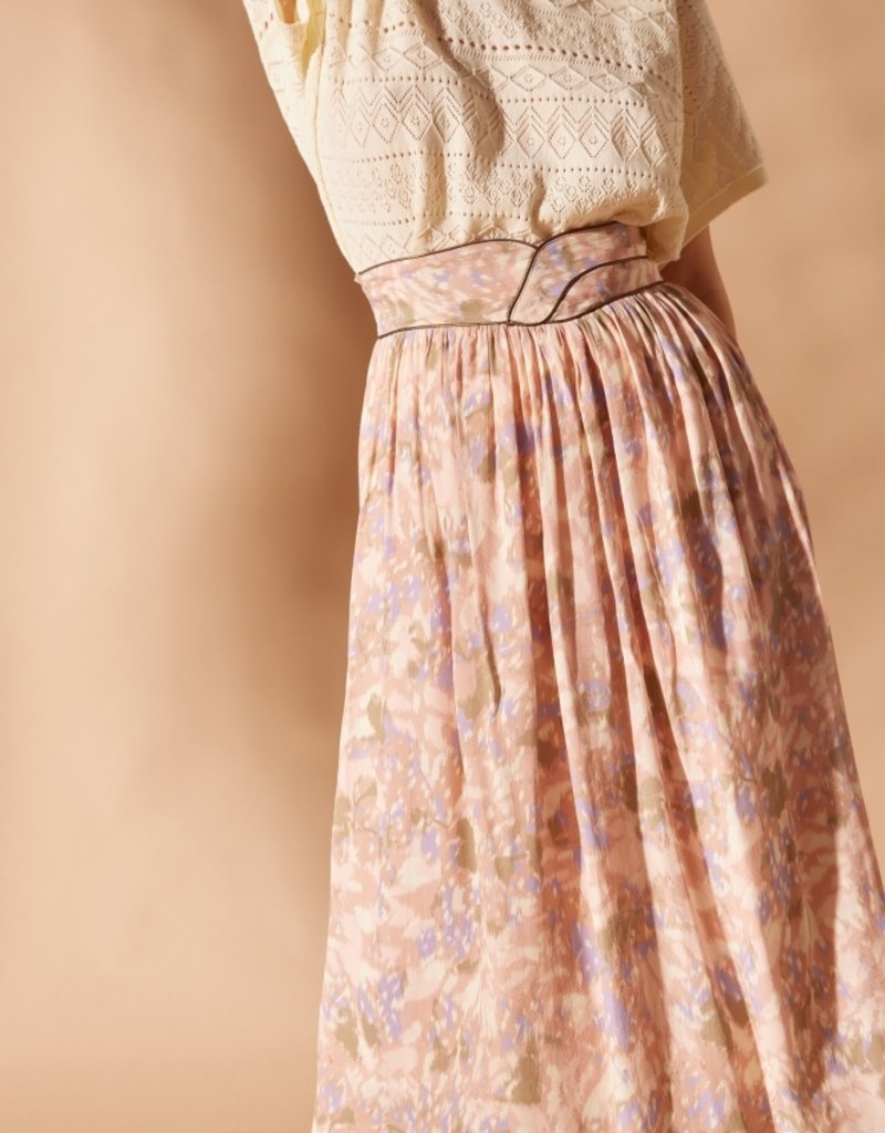 Louizon Yuya Watercolour Midi Skirt