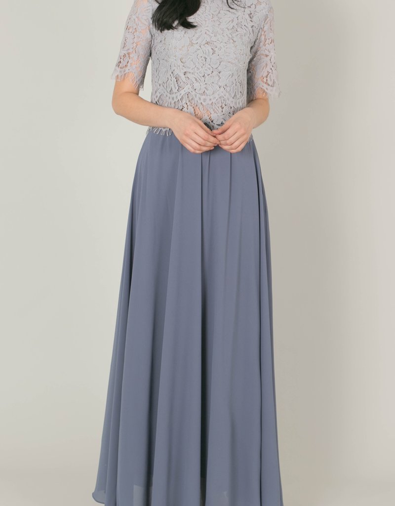Space46 Kelly Maxi Skirt - Dusty Blue (FINAL SALE)