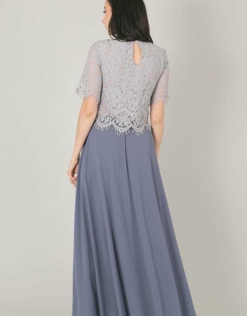 Space46 Kelly Maxi Skirt - Dusty Blue