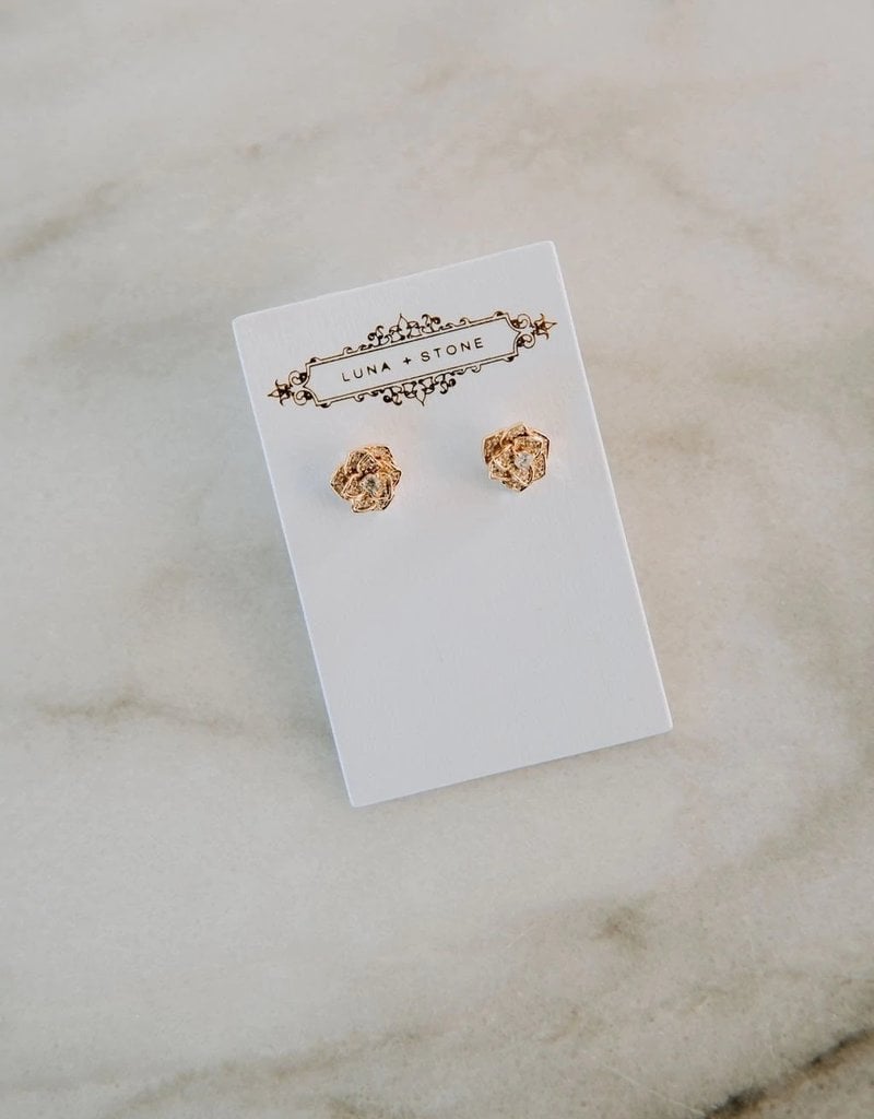 Luna & Stone Rosebud Stud Earrings