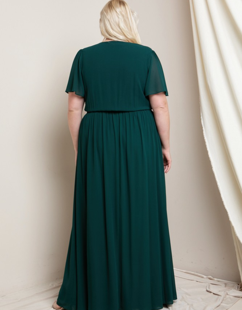 Soieblu Cara Maxi Dress in Emerald Green