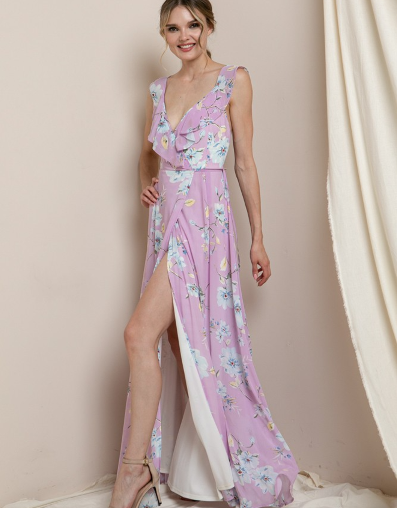 Soieblu Leia Floral Maxi Wrap Dress (FINAL SALE)