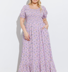 Polagram Sidney Square Neck Floral Maxi Dress (3X)