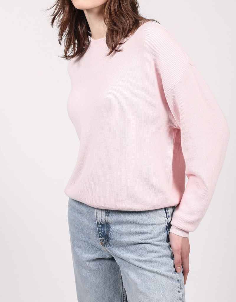 Brunette the Label Ribbed Knit Crew
