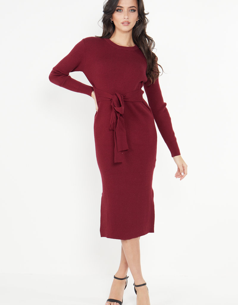 Angel Eye Water Lily Dress in Burgundy (FINAL SALE)