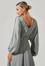 Hazel Satin Dolman Sleeve Dress