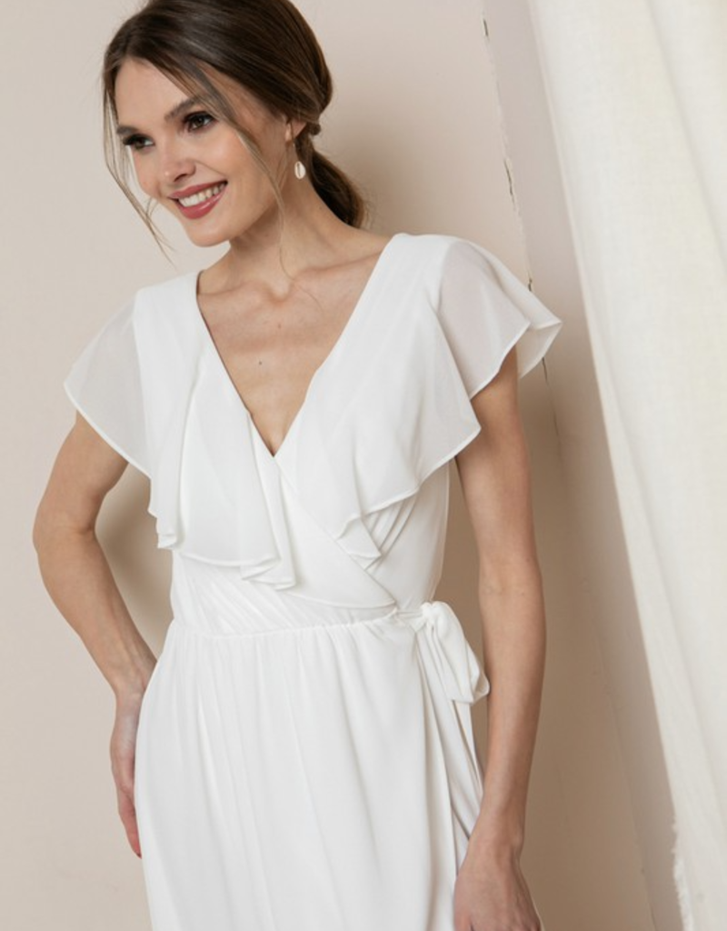 Soieblu Raya Ruffle Front Wrap Maxi Dress (FINAL SALE)