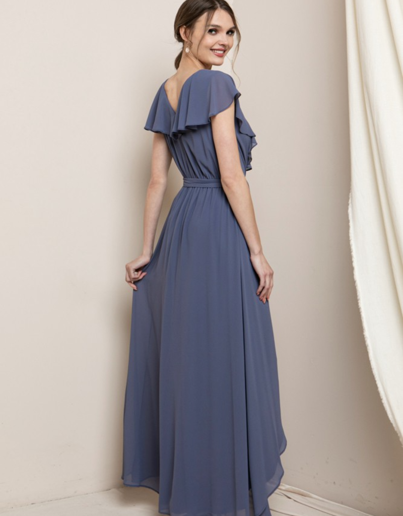 Soieblu Raya Ruffle Front Wrap Maxi Dress